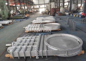 DN1200 डबल फ्लो दिशा धातु सीट गेट वाल्व, स्टेनलेस स्टील गेट वाल्व दबाव 1.0-2.5MPA
