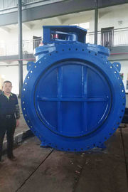 AWWA DN2000 SS304 ब्लू प्यूमेटिक प्लग वाल्व, वर्म गियर इलेक्ट्रिक प्लग वाल्व मैकेनिकल संयुक्त कनेक्शन